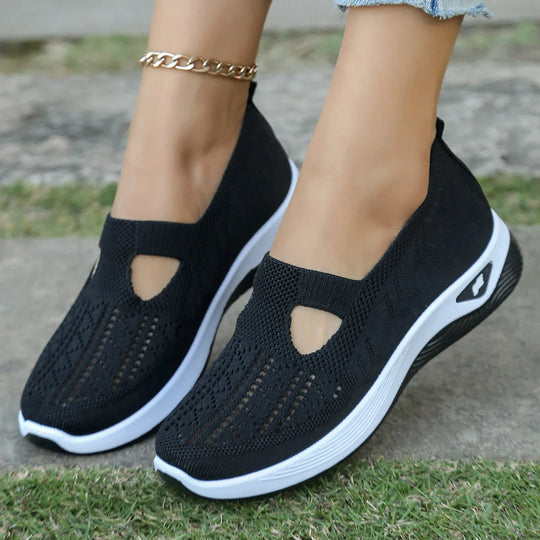 Damen Sneaker Freizeit Atmungsaktiv Leicht Textil R&B