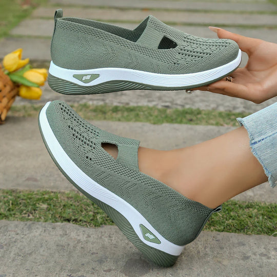 Damen Sneaker Freizeit Atmungsaktiv Leicht Textil R&B