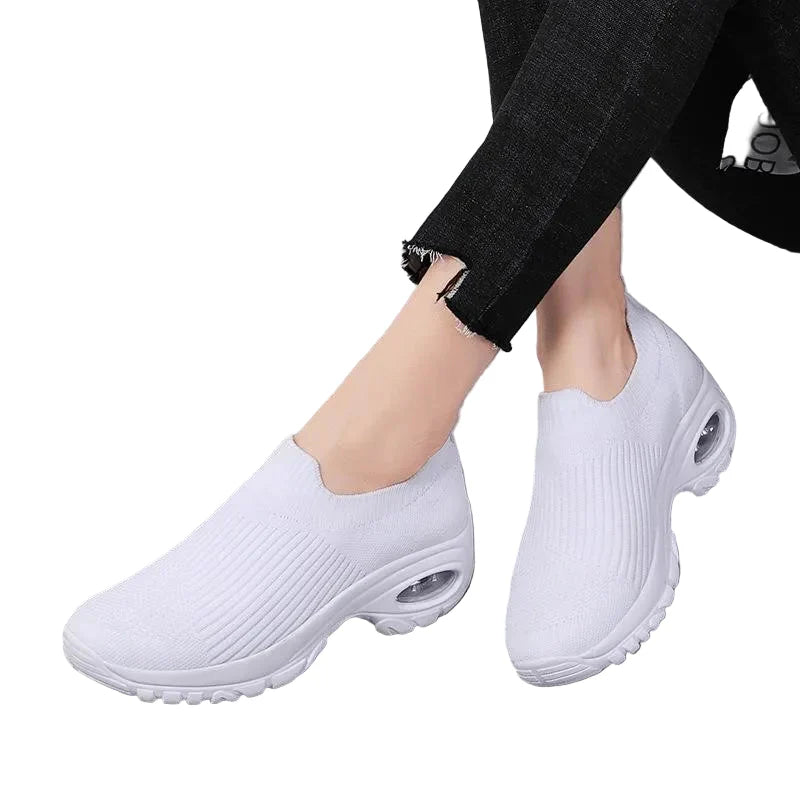 Damen Sneakers Casual Sport Atmungsaktive Wedge Plattform Schuhe R&B