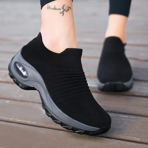 Damen Sneakers Freizeit Sport Socken Mit Dicke Sohle R&B