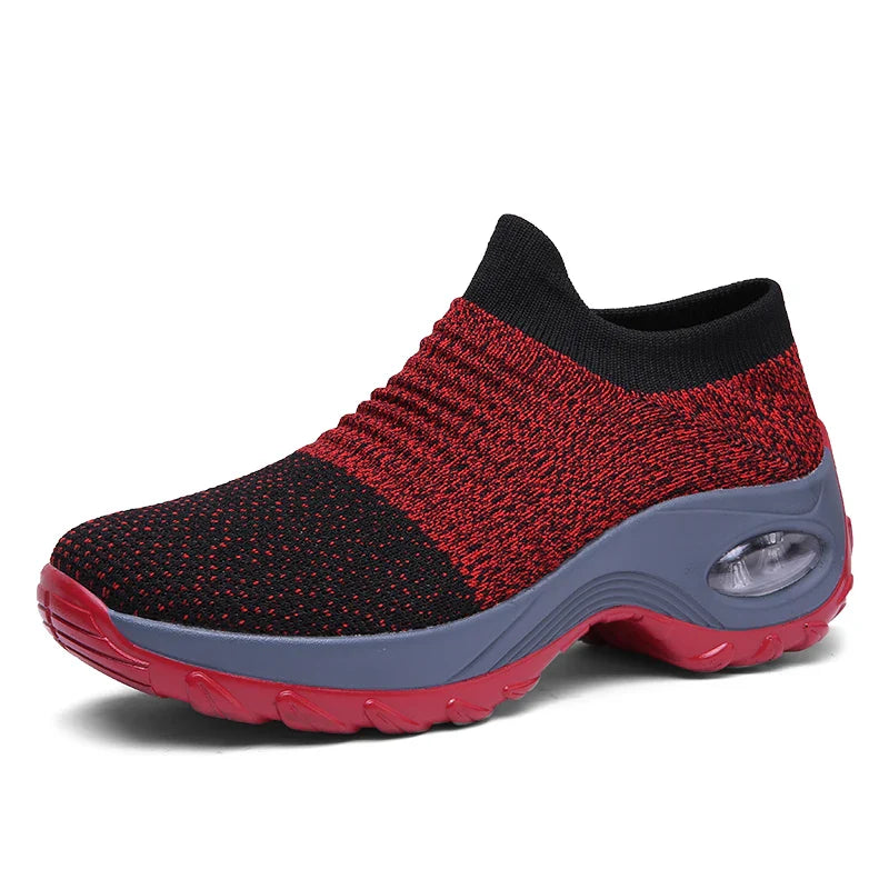 Damen Sneakers Freizeit Sport Socken Mit Dicke Sohle R&B