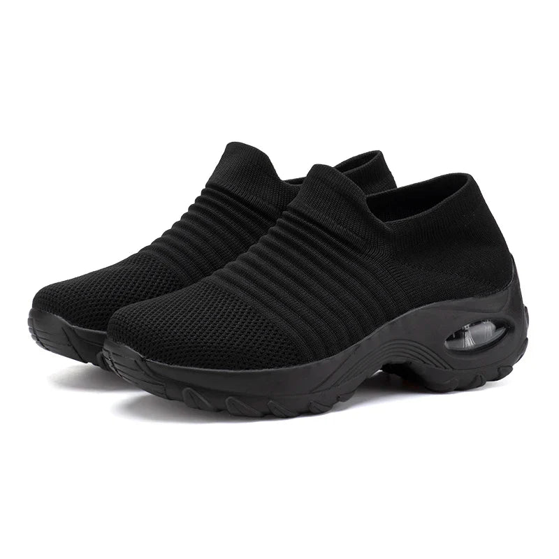 Damen Sneakers Freizeit Sport Socken Mit Dicke Sohle R&B
