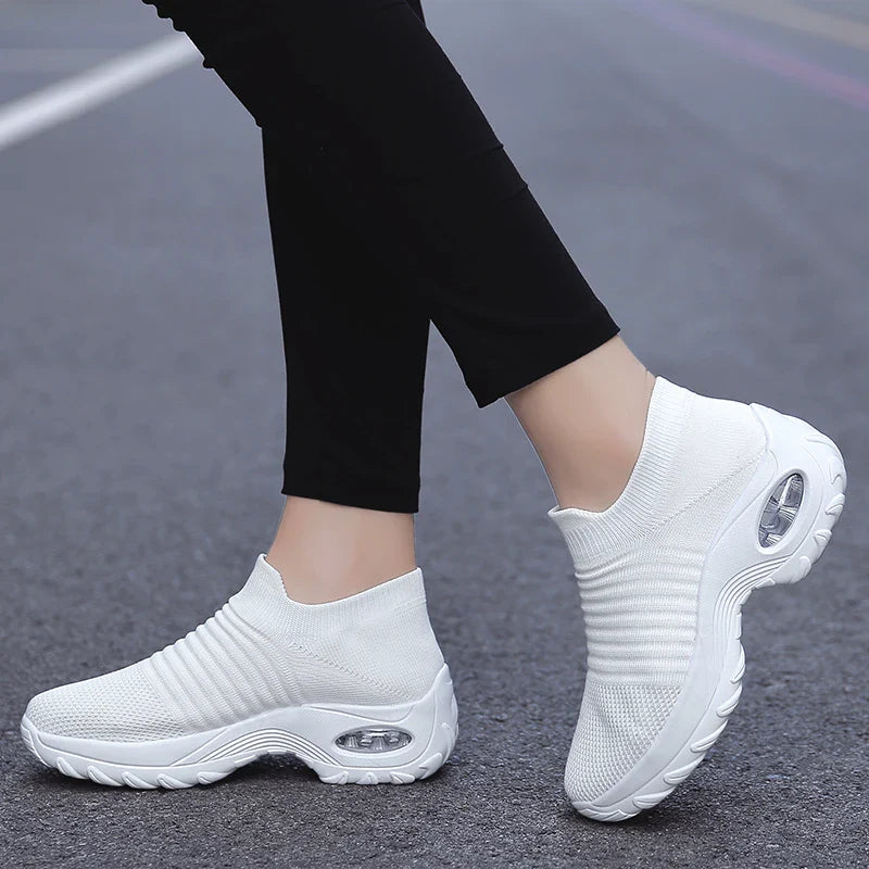 Damen Sneakers Freizeit Sport Socken Mit Dicke Sohle R&B