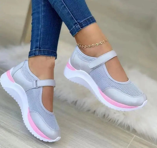 Damen Sneakers Gestrickt Mit Dicker Sohle Lässige Schuhe R&B