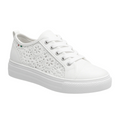 Damen Sneakers gehäkelt mit Schnürung und verstärktem Absatz R&B