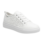 Damen Sneakers gehäkelt mit Schnürung und verstärktem Absatz R&B