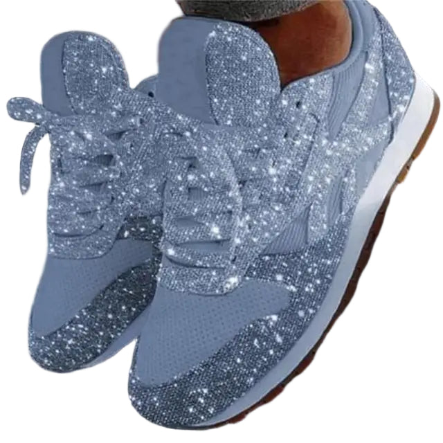 Damen Sneakers mit Pailletten Casual Atmungsaktiv Schaum R&B