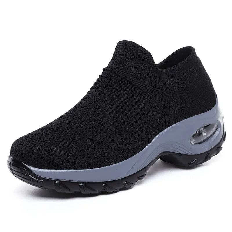 Damen Sneaker Orthopädische Plattform Atmungsaktiv Textil R&B