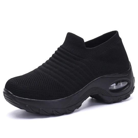 Damen Sneaker Orthopädische Plattform Atmungsaktiv Textil R&B