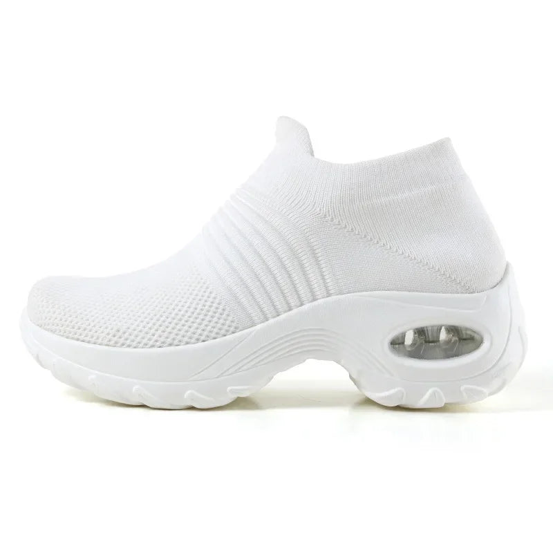 Damen Sneakers Plattform Freizeit Atmungsaktiv Textil R&B