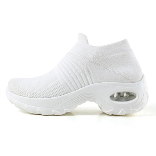 Damen Sneakers Plattform Freizeit Atmungsaktiv Textil R&B