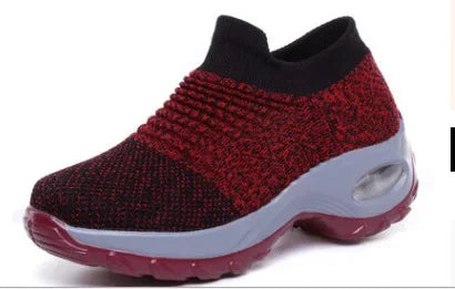 Damen Sneakers Plattform Freizeit Atmungsaktiv Textil R&B