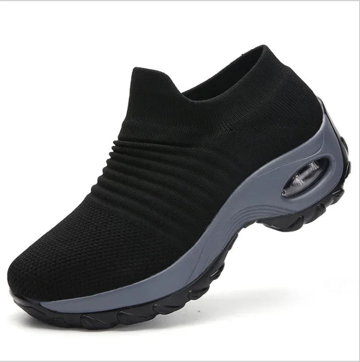 Damen Sneakers Plattform Freizeit Atmungsaktiv Textil R&B