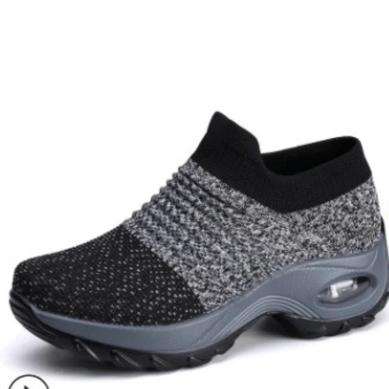 Damen Sneakers Plattform Freizeit Atmungsaktiv Textil R&B