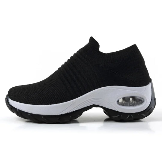 Damen Sneakers Plattform Freizeit Atmungsaktiv Textil R&B