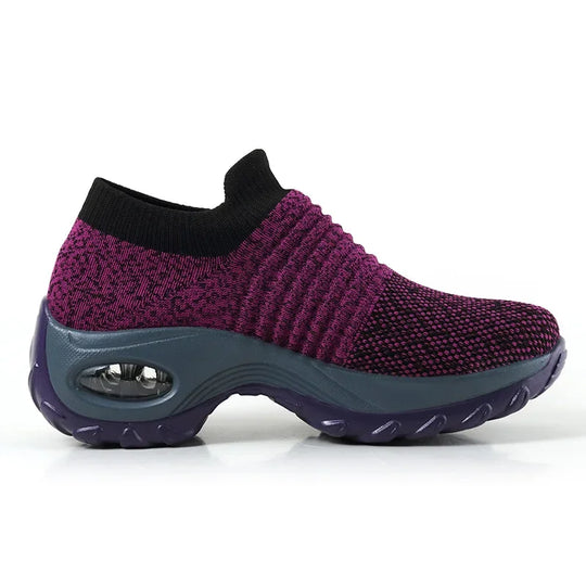 Damen Sneakers Plattform Freizeit Atmungsaktiv Textil R&B