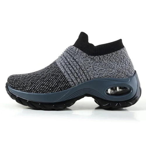 Damen Sneakers Plattform Freizeit Atmungsaktiv Textil R&B