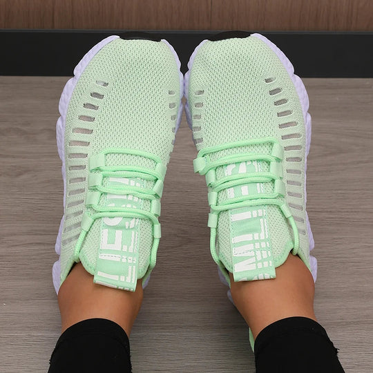 Damen Sportschuhe Plattform Atmungsaktiv Freizeit Synthetik R&B