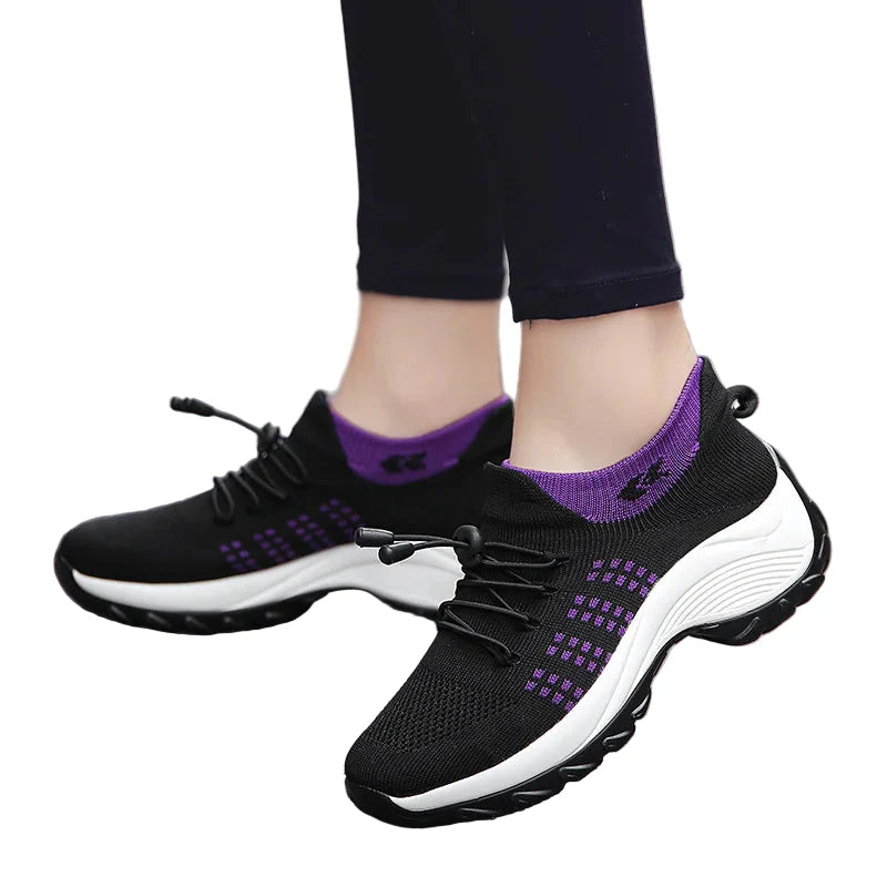 Damen Sportschuhe Atmungsaktives Mesh Dicke Sohle R&B