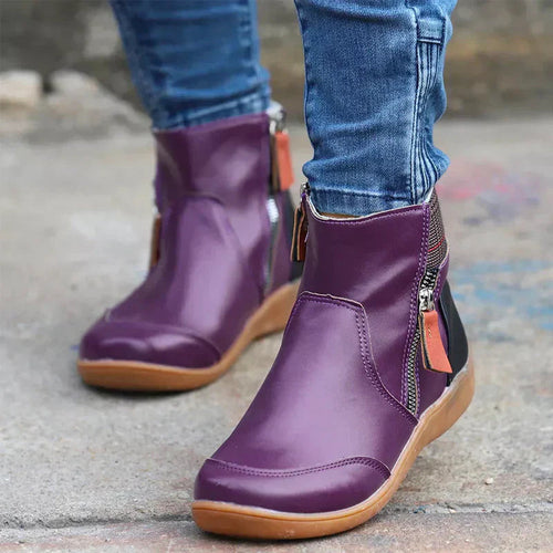 Damen wasserfeste Stiefel mit Reißverschluss und Unterstützung R&B