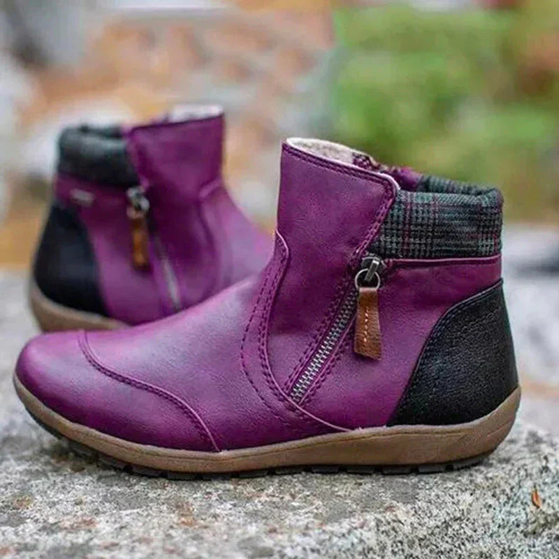 Damen wasserfeste Stiefel mit Reißverschluss und Unterstützung R&B