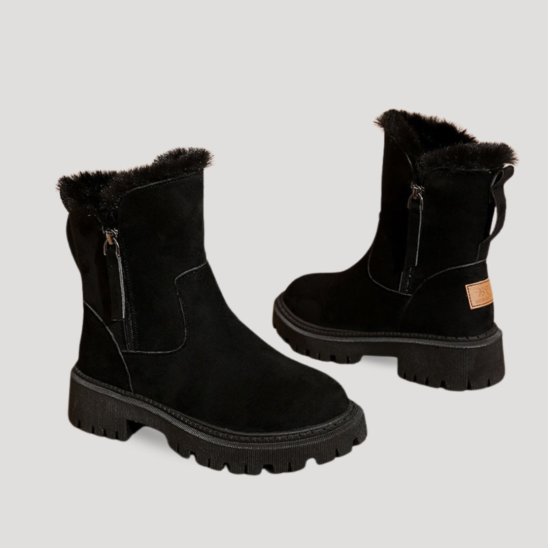Damen Winterstiefel Knöchelhöhe mit weicher Fütterung und robuster Sohle R&B
