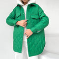 R&B | Damen Wattierte Winterjacke mit Langen Ärmeln und Druckknöpfen