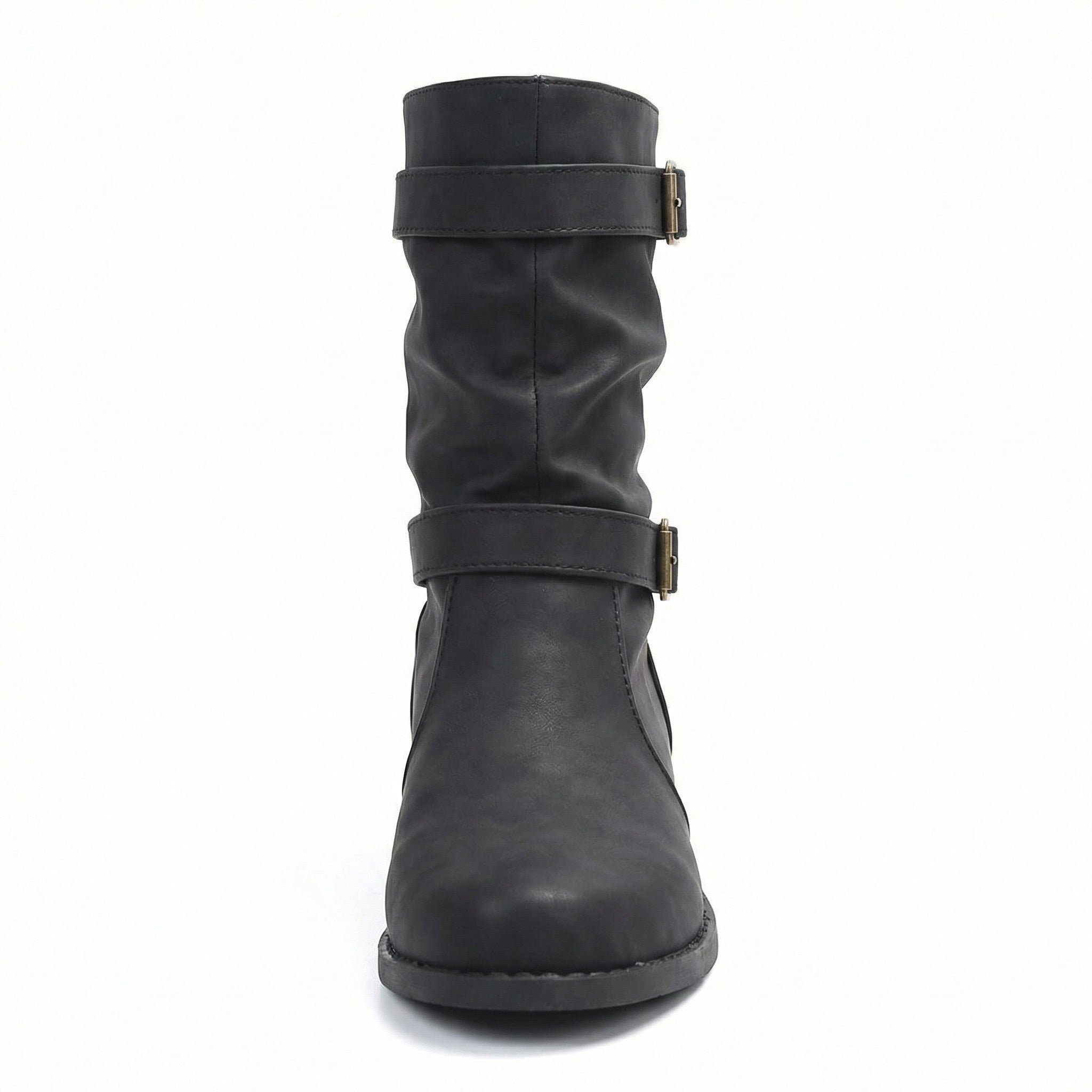 Damen Stiefel | Schnallenriemen | Vintage | Stiefel in mittellanger Länge | Schlappe Stiefel R&B
