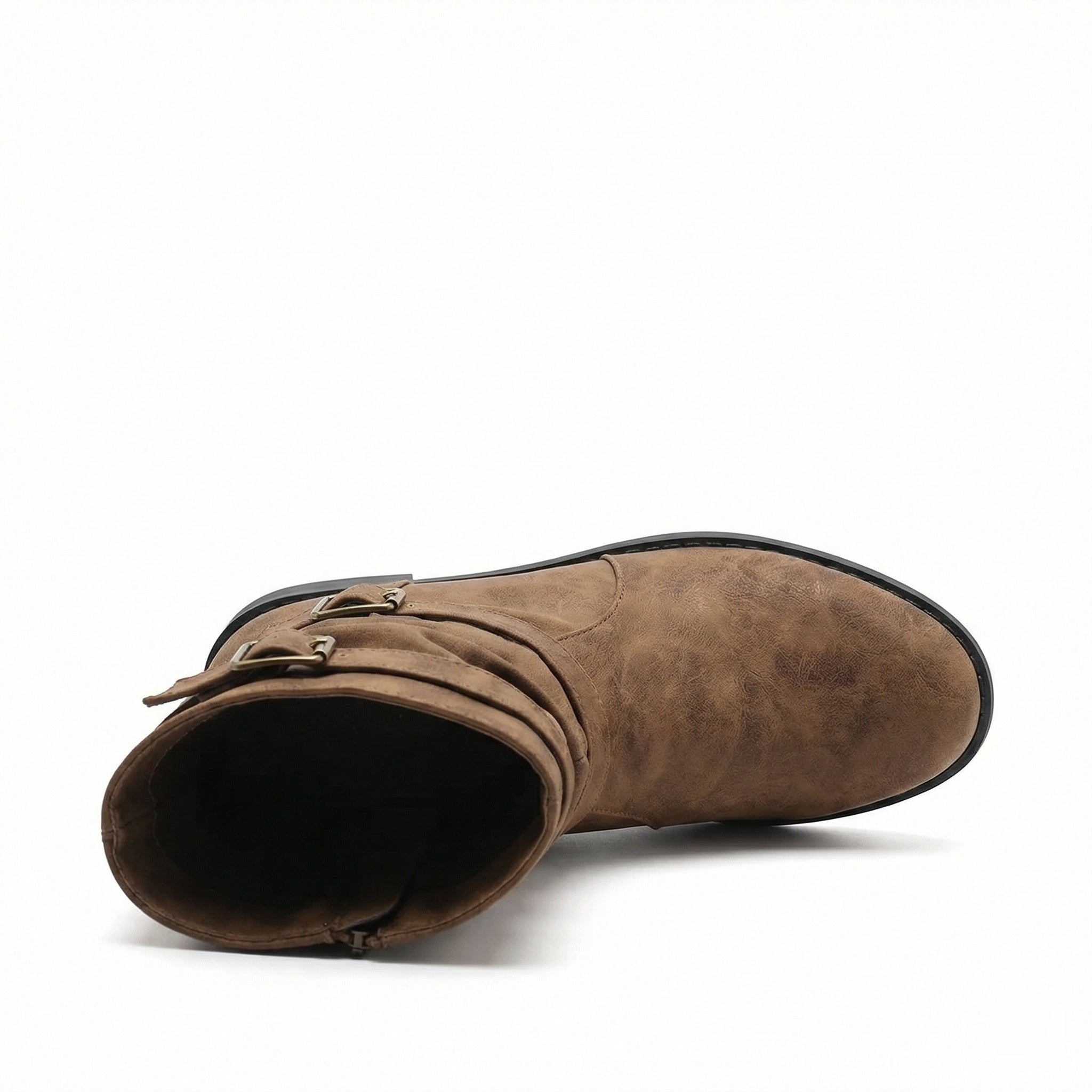 Damen Stiefel | Schnallenriemen | Vintage | Stiefel in mittellanger Länge | Schlappe Stiefel R&B