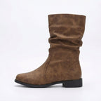 Damen Stiefel | Schnallenriemen | Vintage | Stiefel in mittellanger Länge | Schlappe Stiefel R&B