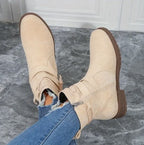 Damenstiefel | Reißverschluss | Bequem | Wildlederstiefel | Knöchelstiefel R&B