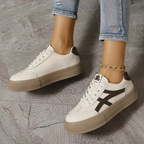 Damen Sneakers, Dicke Sohle, Schnürschuhe, Low Top Sneakers, Skate Schuhe R&B