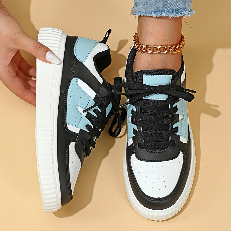 Damen Sneaker | Farbblock | Schnürschuhe | Skate Schuhe | Freizeit Sneaker R&B