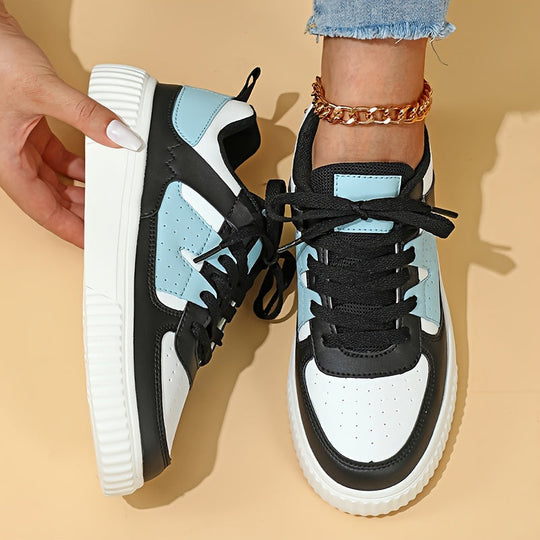 Damen Sneaker | Farbblock | Schnürschuhe | Skate Schuhe | Freizeit Sneaker R&B