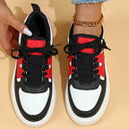 Damen Sneaker | Farbblock | Schnürschuhe | Skate Schuhe | Freizeit Sneaker R&B