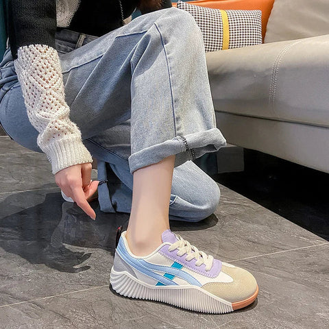 Damen Sneaker | Schnürschuhe | Farbblock | Skate Schuhe | Damenschuhe R&B
