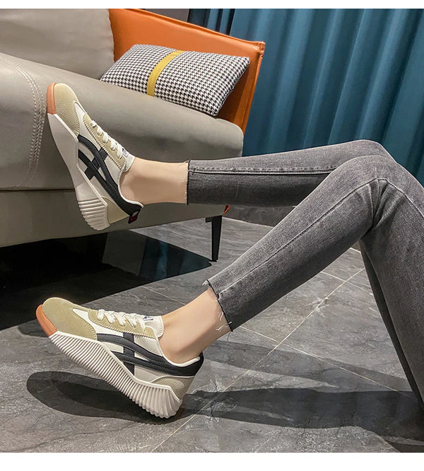 Damen Sneaker | Schnürschuhe | Farbblock | Skate Schuhe | Damenschuhe R&B