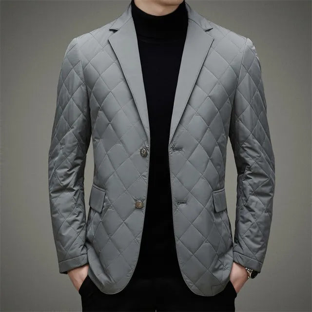 R&B | Herren Steppjacke - Blazer-Stil mit Reverskragen
