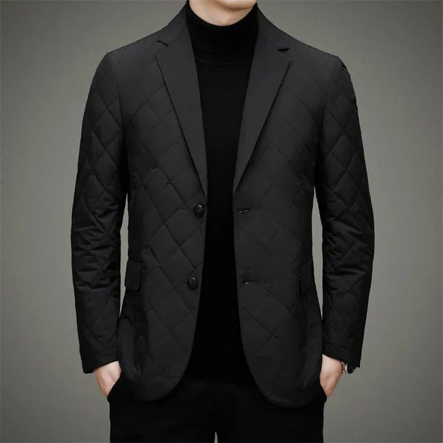 R&B | Herren Steppjacke - Blazer-Stil mit Reverskragen