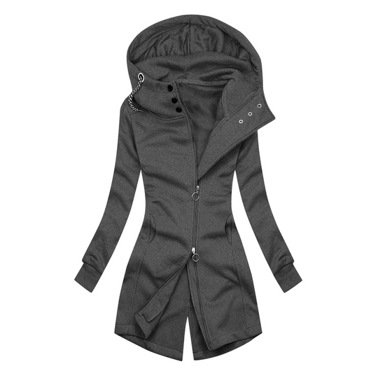 R&B | lässige Slim-Fit Hoodie Rollkragenjacke