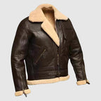 R&B | Braune Pu-Lederjacke für Männer