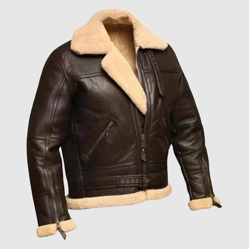 R&B | Braune Pu-Lederjacke für Männer
