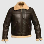 R&B | Braune Pu-Lederjacke für Männer