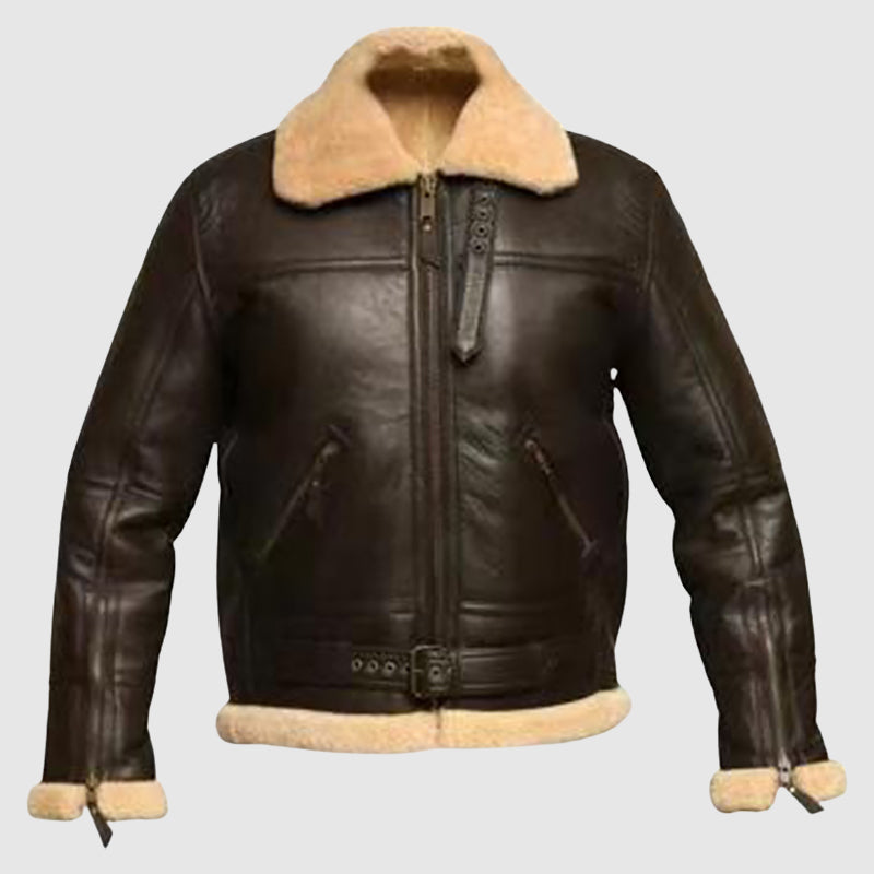R&B | Braune Pu-Lederjacke für Männer