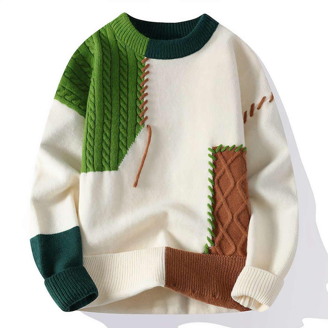R&B | Einzigartiger Patchwork Pullover