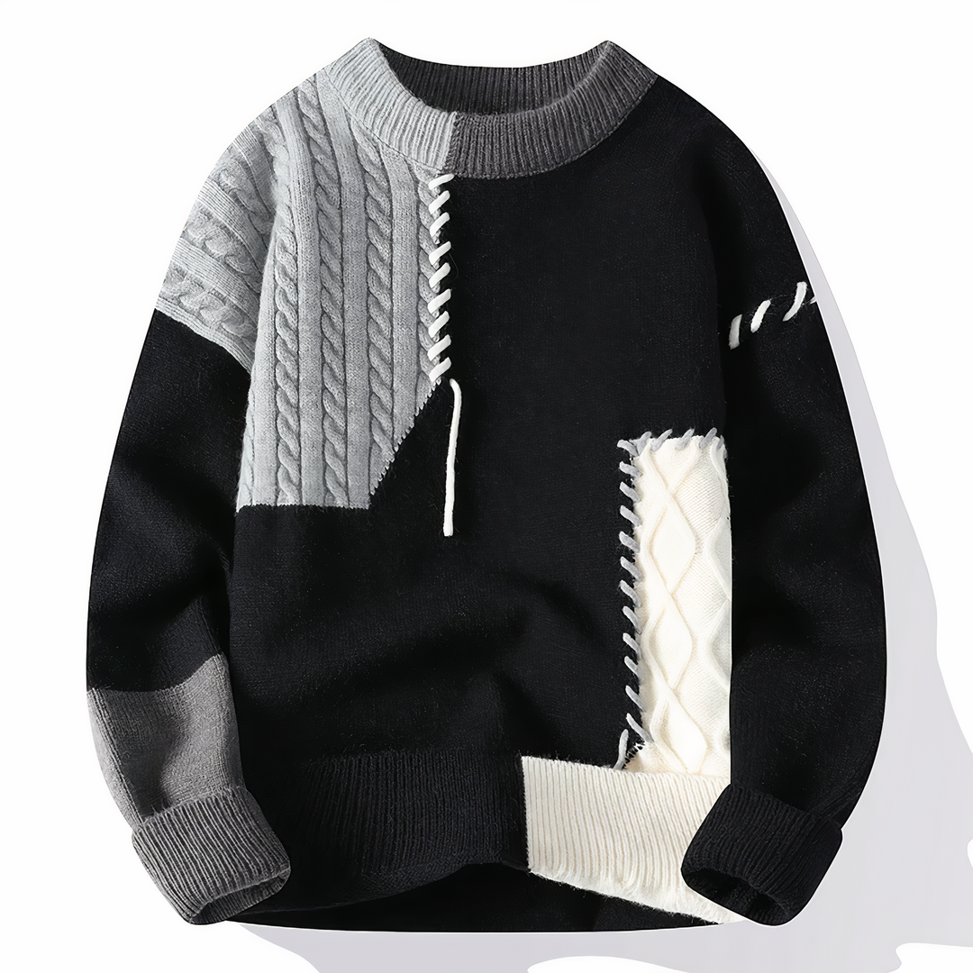 R&B | Einzigartiger Patchwork Pullover
