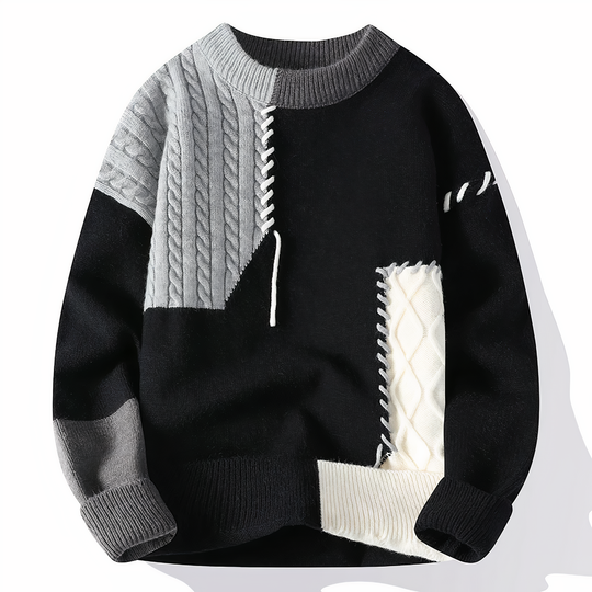 R&B | Einzigartiger Patchwork Pullover