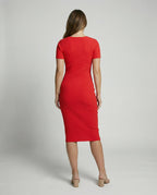 Gerippte Slim-Fit Kleid