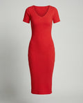 Gerippte Slim-Fit Kleid