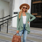 R&B | Strick-cardigan Wasserfallkragen Entspannte Eleganz